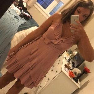 Pink flutter dress